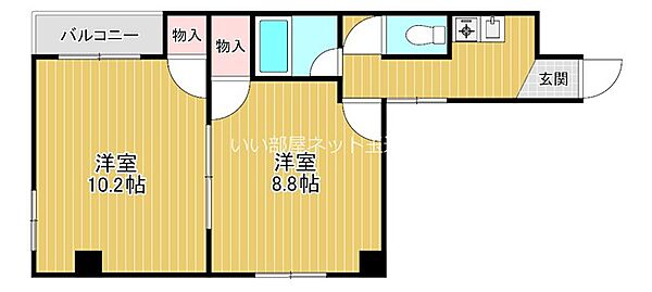 大阪府大阪市東成区大今里西１丁目(賃貸マンション2K・7階・40.00㎡)の写真 その2