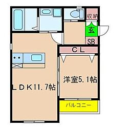 カーサウエスト 3階/-