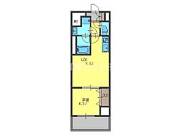 アーバネックス真田山 1LDKの間取図画像