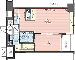 プレジオ長田 1LDKの間取図画像