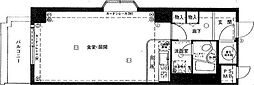 パレロワイヤル順慶町 ワンルームの間取図画像