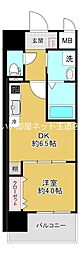 エグゼ大阪CITYオースティン 1DKの間取図画像