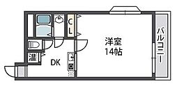 ヴェローナ1 1DKの間取図画像