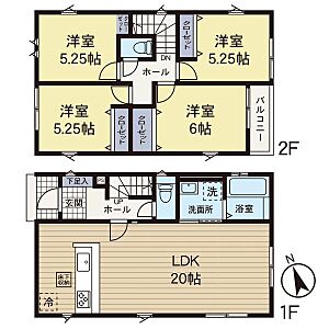 間取り:20帖LDKを備えたゆとりある4LDK 間取り:20帖LDKを備えたゆとりある4LDK