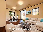 【LDK (約14.8帖)】※画像は実際の室内写真をもとに、家具・調度品の配置例をCG合成したもので、実際とは多少異なります。また、家具等は販売価格に含まれません。