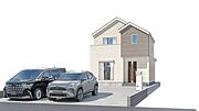 【参考プラン/外観パース】ご家族の夢が広がる「建築条件なし」売土地。ご希望に応じてお選びいただける参考プランも用意されています。
