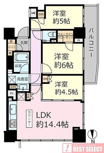 間取りを拡大表示