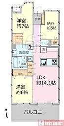 ダイアパレス南大泉 2SLDKの間取図画像