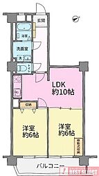 駒込台マンション 2LDKの間取図画像
