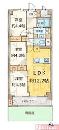 東建西が丘マンション 3LDKの間取図画像