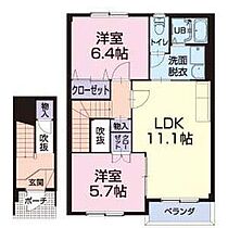 Ｐｕｒｅ　Ｈｅａｒｔ・Ｋ  ｜ 長野県長野市稲里１丁目（賃貸アパート2LDK・2階・58.10㎡） その2