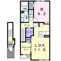 グランシャリオＭ 203 ｜ 長野県千曲市大字新田132-1（賃貸アパート1LDK・2階・50.96㎡） その2