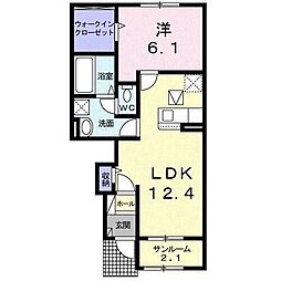 サイプレスフィル 1LDKの間取図画像
