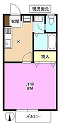 シャトレK 1Kの間取図画像