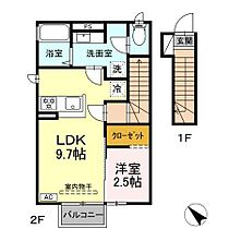 トリシア小山Ｗ 203 ｜ 長野県須坂市大字小山（賃貸アパート1LDK・2階・37.38㎡） その2