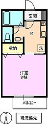 ハイツ柏 1Kの間取図画像