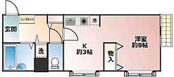 西武新宿線 鷺ノ宮駅 徒歩2分の賃貸マンション 1階ワンルームの間取り