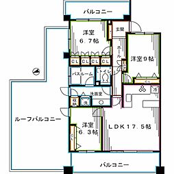 東京メトロ丸ノ内線 南阿佐ケ谷駅 徒歩2分の賃貸マンション 12階3LDKの間取り