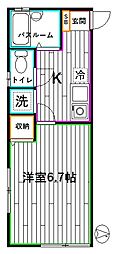 メゾンS・K 1Kの間取図画像