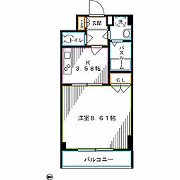 スペーシア高円寺1 1Kの間取図画像