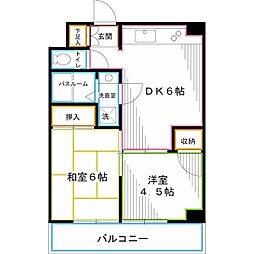 サンパレス 2DKの間取図画像