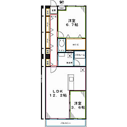 pegasus西国分寺 2LDKの間取図画像