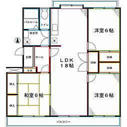 メゾンけやき5 3LDKの間取図画像