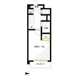 クティールM 1Kの間取図画像