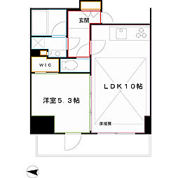 アトラス三鷹レジデンス 1LDKの間取図画像