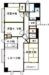 藤和シティホームズ三鷹 3LDKの間取図画像