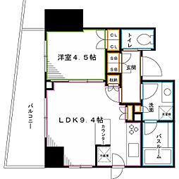パークホームズ西荻窪グランビュー 1LDKの間取図画像