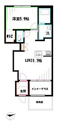 ルミナス 1LDKの間取図画像