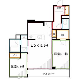 Fuga吉祥寺 2LDKの間取図画像