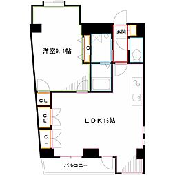コレクション武蔵野 1LDKの間取図画像
