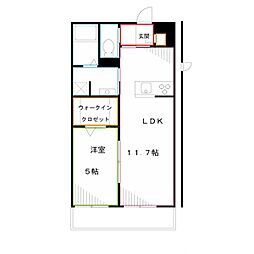 リブリ・クレール3 1LDKの間取図画像