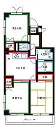 K-CUBE 3DKの間取図画像