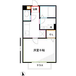 カーサ・ポポロ 1Kの間取図画像