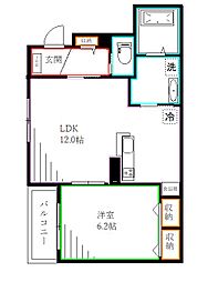 ショウワ東小金井(ZEH賃貸) 1LDKの間取図画像