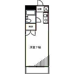 モンジュ榎本 ワンルームの間取図画像