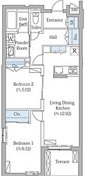 サクラガーデン武蔵小金井 2LDKの間取図画像