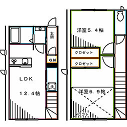 メイプルアベニュー吉祥寺 2LDKの間取図画像