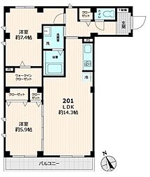 Marin・H 2LDKの間取図画像
