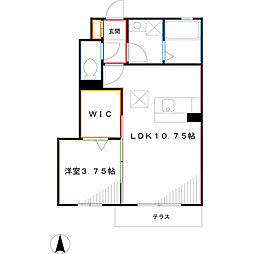 ポンテフィオーレ 1LDKの間取図画像