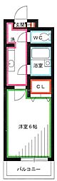 セレーノ武蔵野 1Kの間取図画像