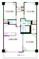 COMFORIA西荻窪 3LDKの間取図画像