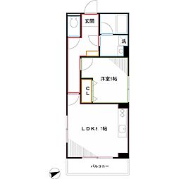 カーサセレジェイラ 1LDKの間取図画像