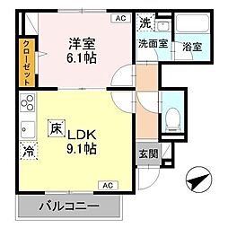 Pronghorn 1LDKの間取図画像