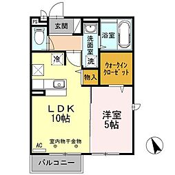 サンフィーロ 1LDKの間取図画像