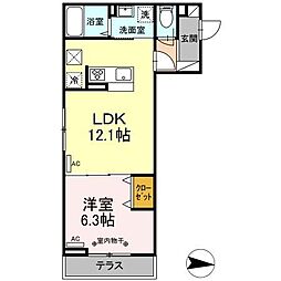 ヴィルソレイユ西荻2 1LDKの間取図画像