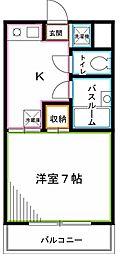 アゼリアシミズ 1DKの間取図画像